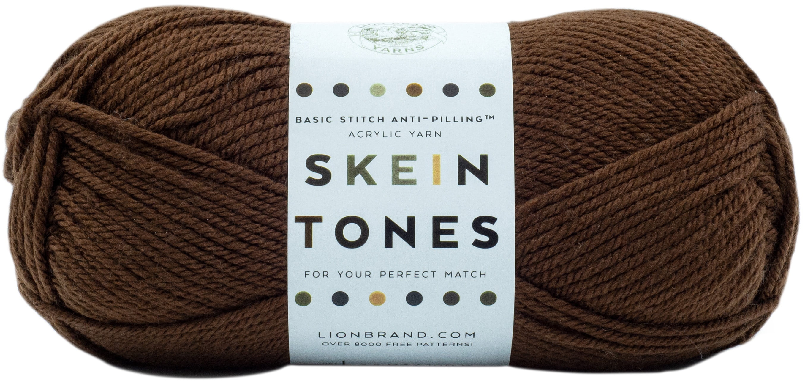 Lion Brand Basic Stitch Anti-Pilling Yarn-Skein Tones /Truffle - 3  Pack/New.