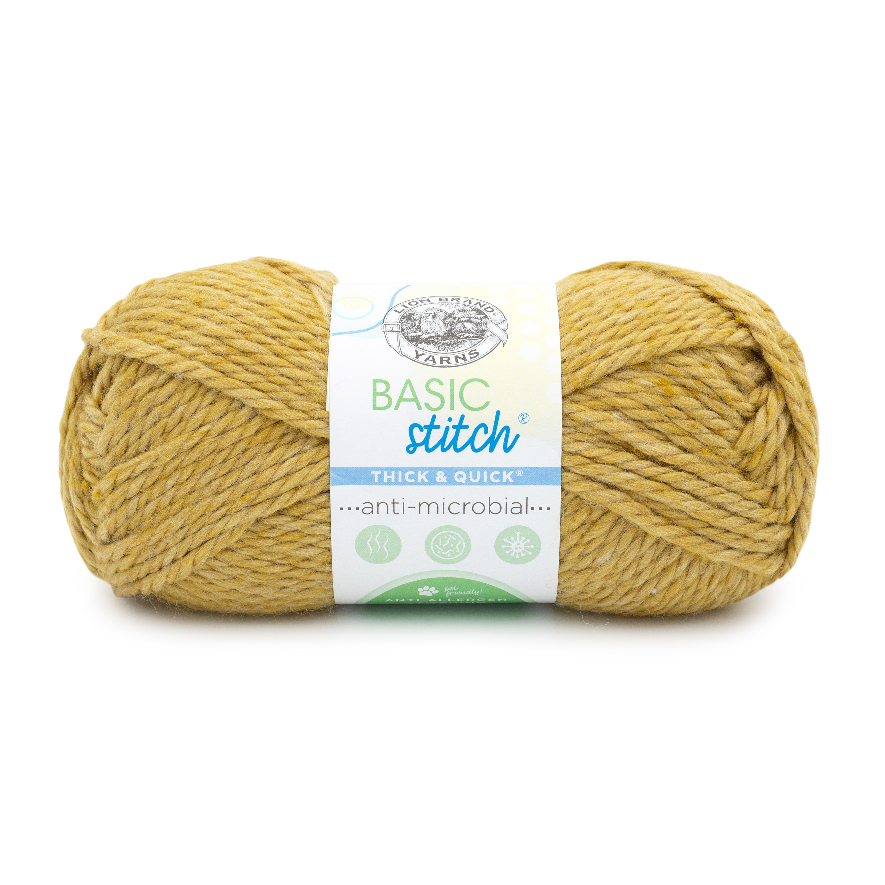 Lion Brand Basic Stitch Antimicrobial Thick & Quick YarnMaize