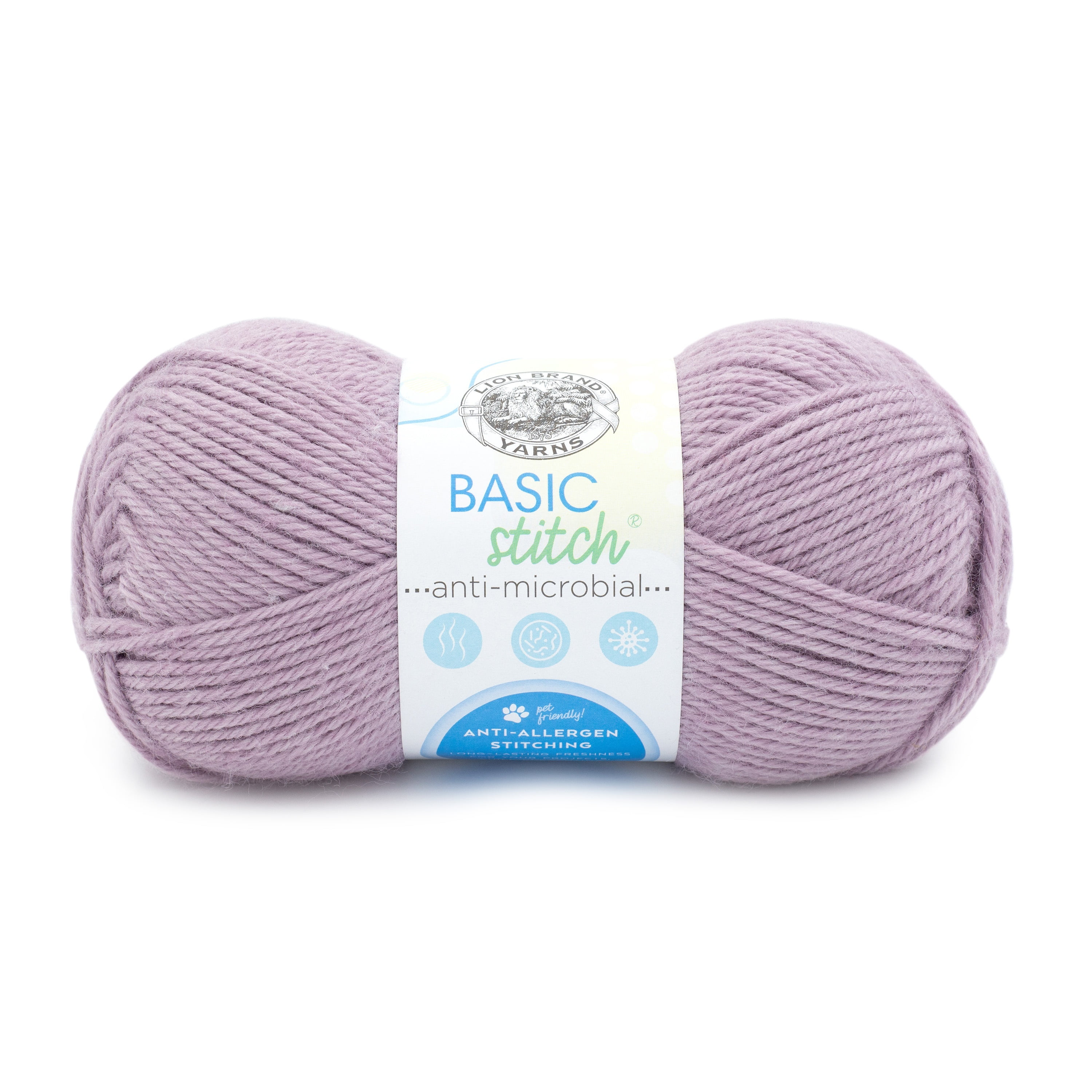 Lion Brand Basic Stitch Antimicrobial YarnLilac