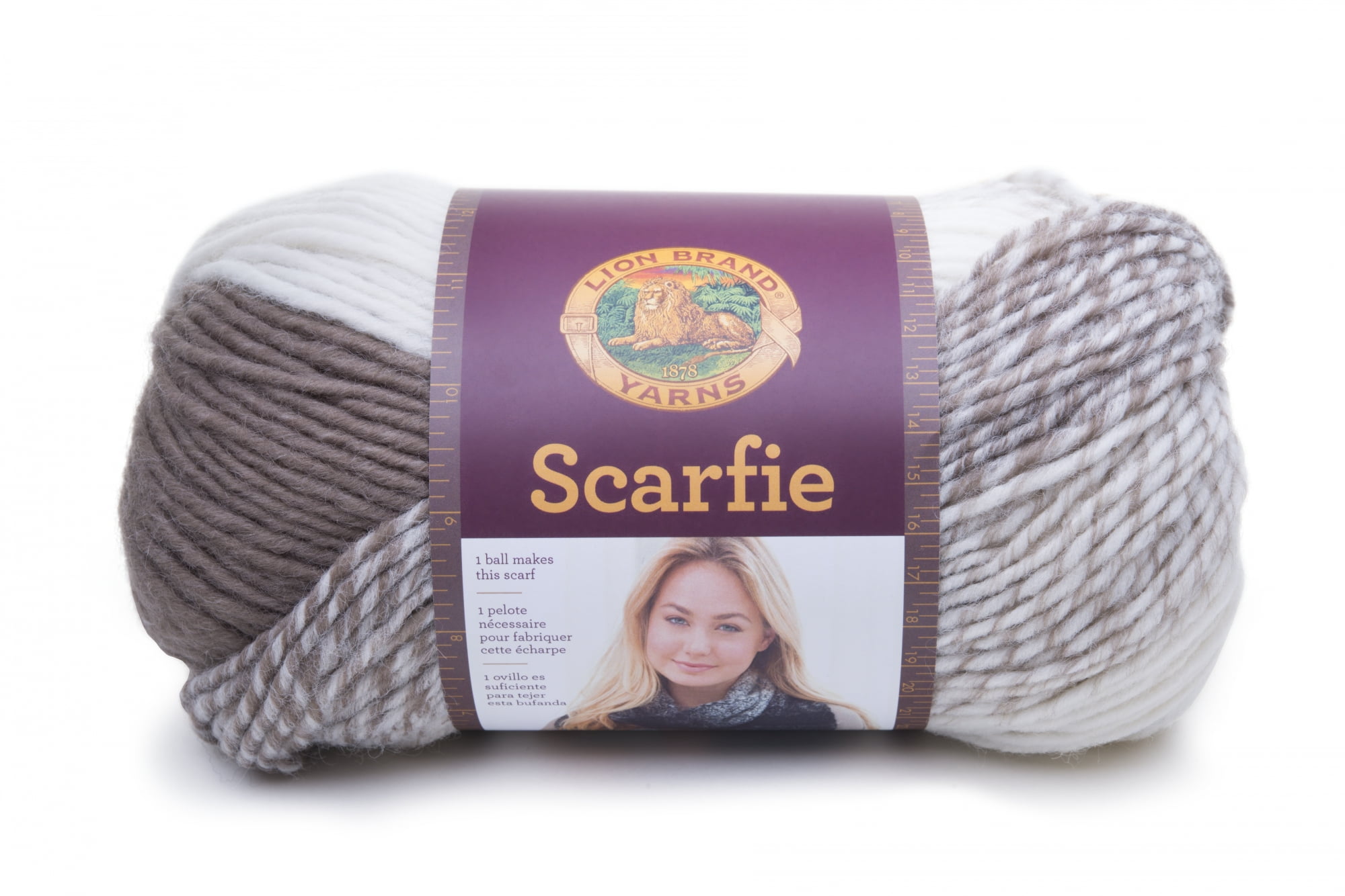 Lion Brand Yarn Scarfie Teal/Silver 826-218 3-Pack Fashion Wool Yarn