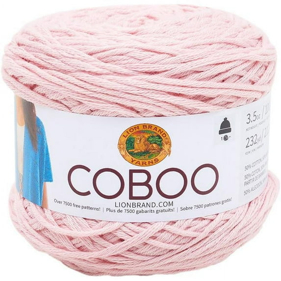 Lion Brand Coboo Yarn-Pink