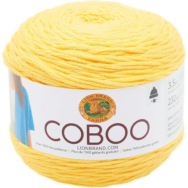 Lion Brand Coboo Yarn-Yellow
