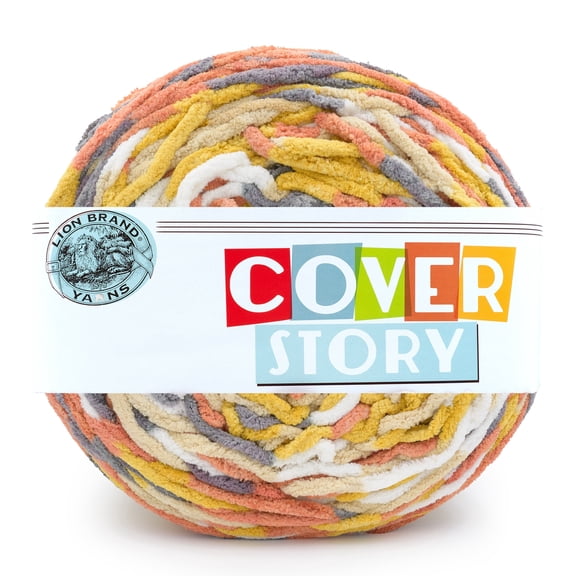 Lion Brand Yarn Cover Story Prairie Gold Super Bulky Polyester Multicolor Yarn 1 Cake