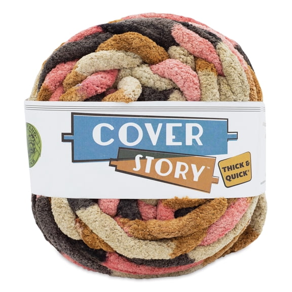 Lion Brand Cover Story Thick & Quick Yarn-Desert Rose