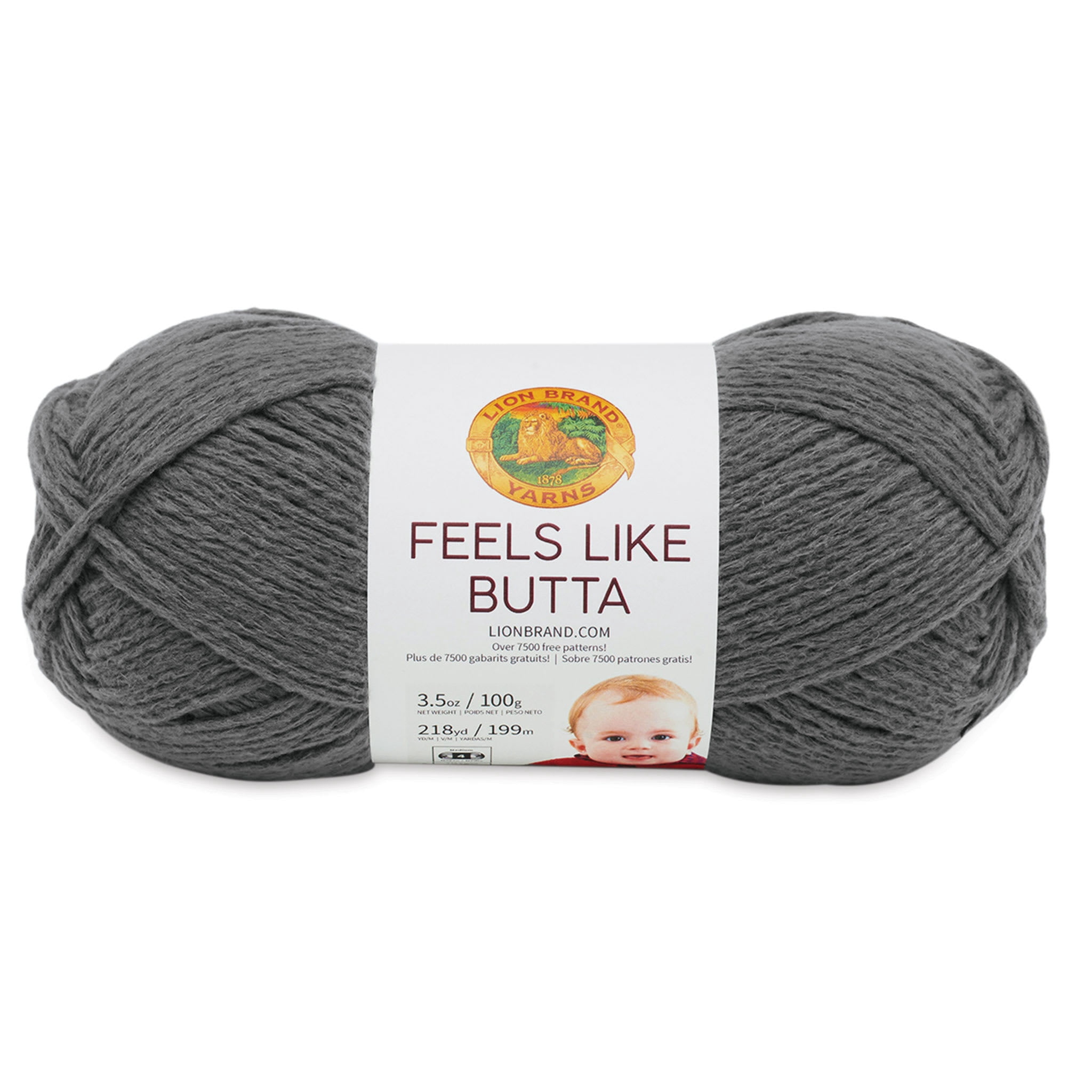 Lion Brand Feels Like Butta Yarn - Charcoal
