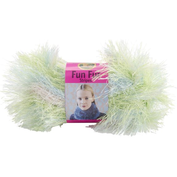 Lion Brand Fun Fur Yarn Stripes, Availab