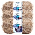thumbnail image 1 of Lion Brand Yarn Go for Faux Pomeranian Super Bulky Polyester Yarn 3 Pack, 1 of 4