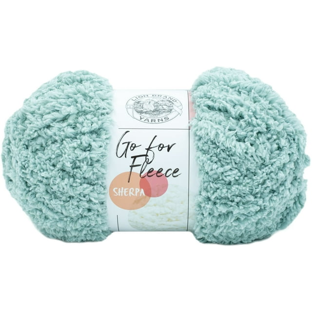 Lion Brand Go For Fleece Sherpa Yarn-Seafoam