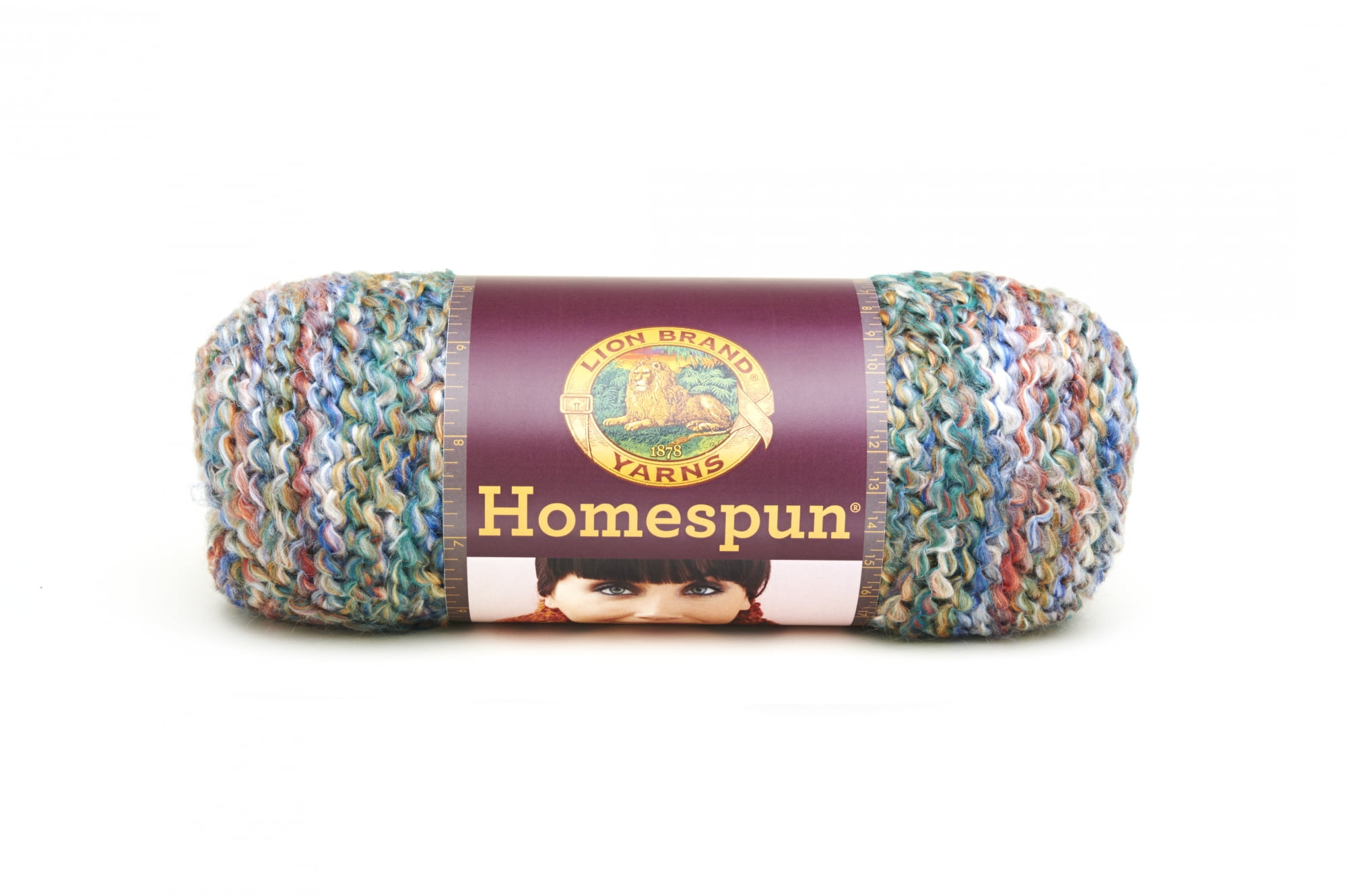  (1 Skein) Lion Brand Yarn Homespun Bulky Yarn, Golden