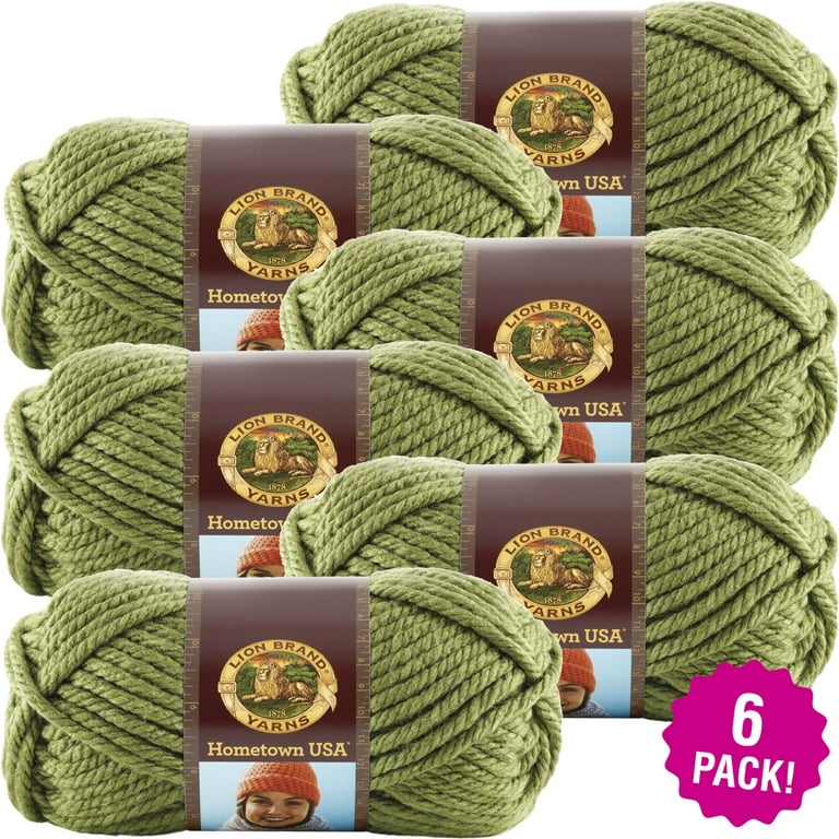 Lion Brand Yarn Hometown USA Acrylic Yarn, 3-Pack, Green