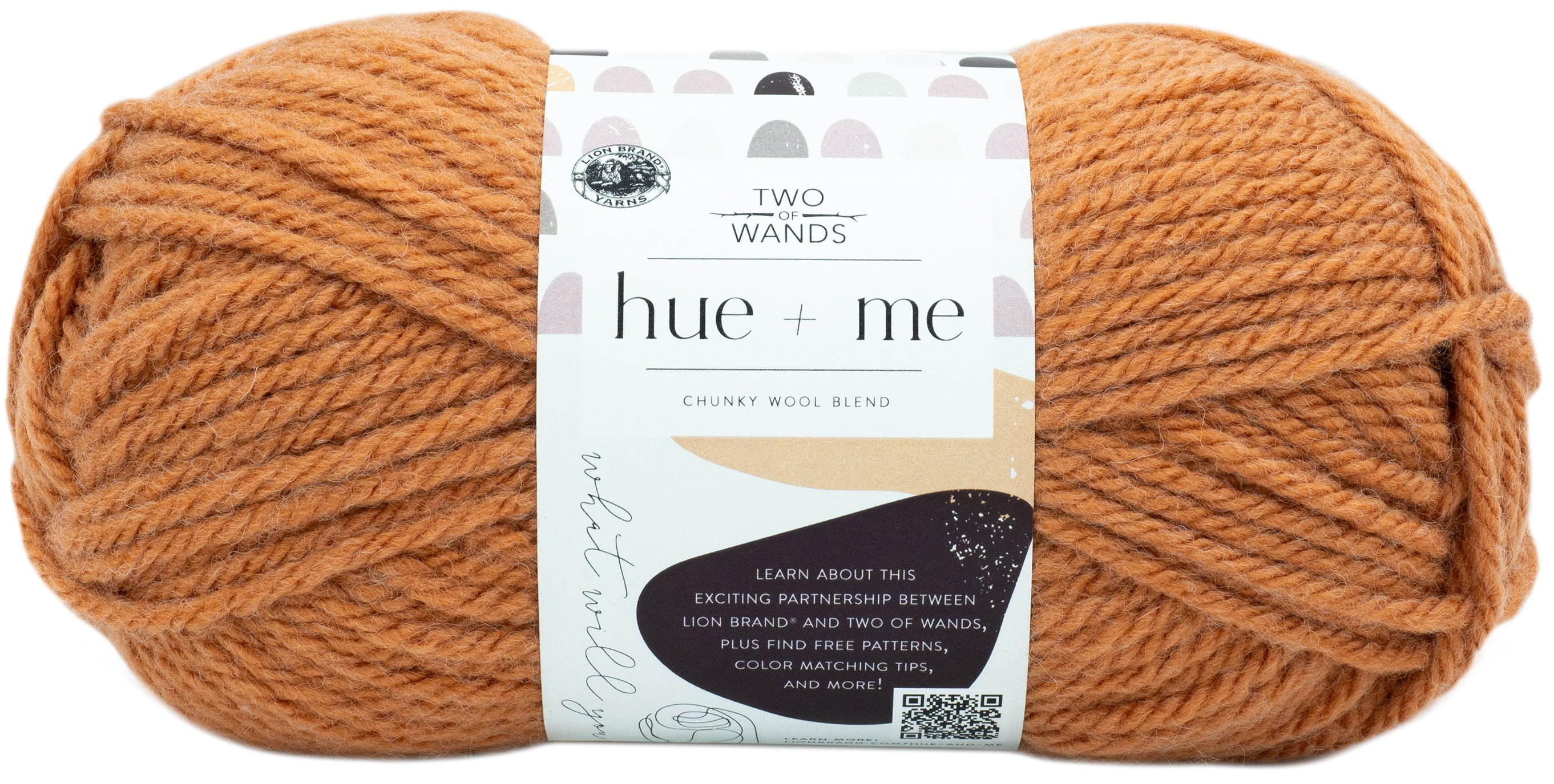 Lion Brand Yarn Hue + Me, Color Salt, Acrylic and Wool Blend, 137 yrds 125g  #5 Bulky