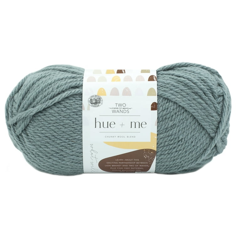 Lion Brand Hue + Me Yarn for Knitting, Crocheting, and Crafting, Bulky and  Thick, Soft Acrylic and Wool Yarn, Harbor, (3-Pack)