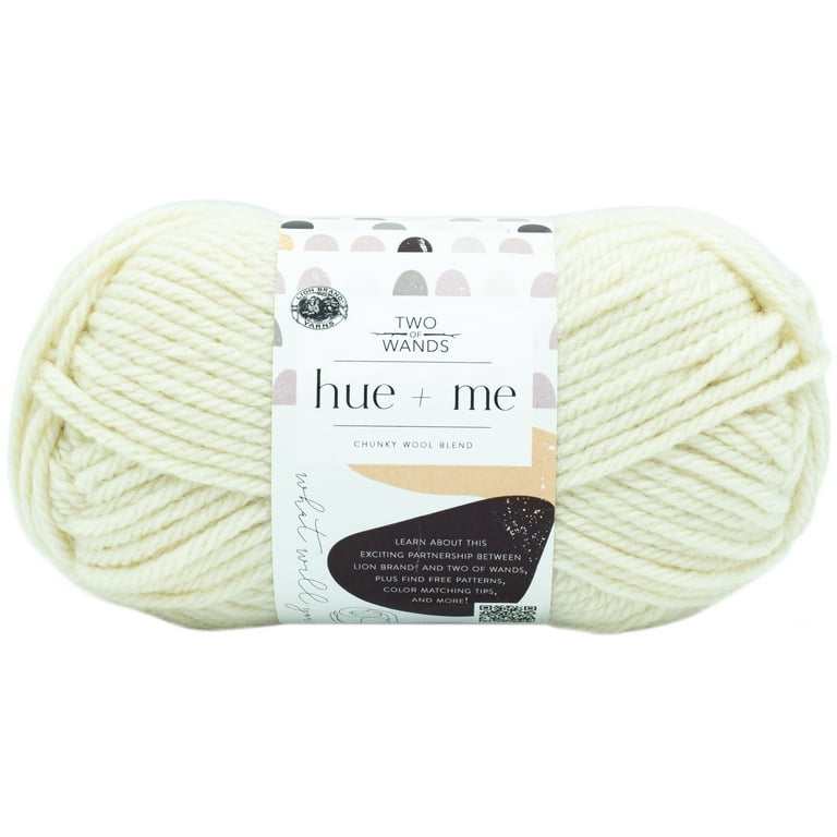 Lion Brand Yarn Hue + Me, Color Salt, Acrylic and Wool Blend, 137 yrds 125g  #5 Bulky