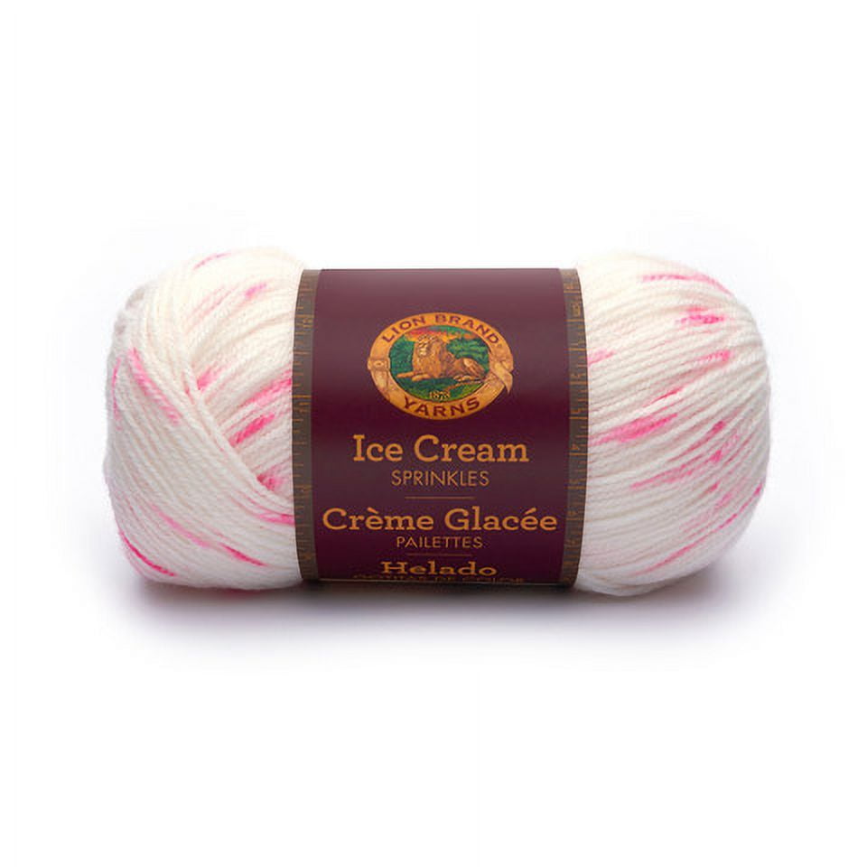 Lion Brand Ice Cream Sprinkles Kitting Yarn Bubble Gum