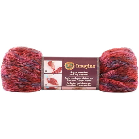 Lion Brand Imagine Yarn, Strawberry Fields Multi-Colored