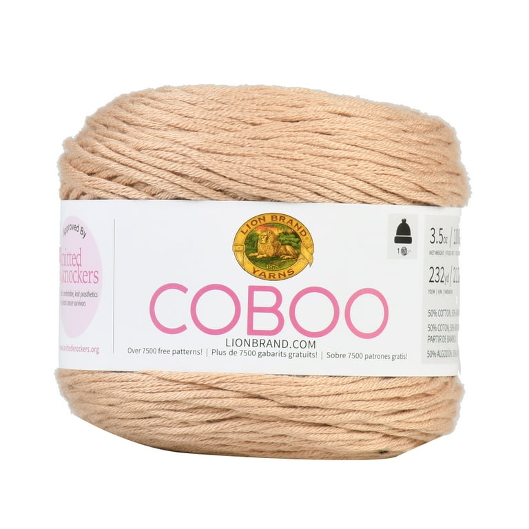 Lion Brand Coboo Yarn, Beige