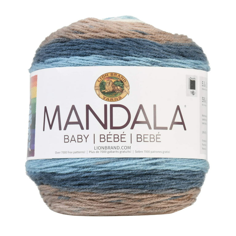 Lion Brand Mandala Yarn 1 Cake Multi Color Genie Light Worsted Scarf Yarn  5.3 OZ