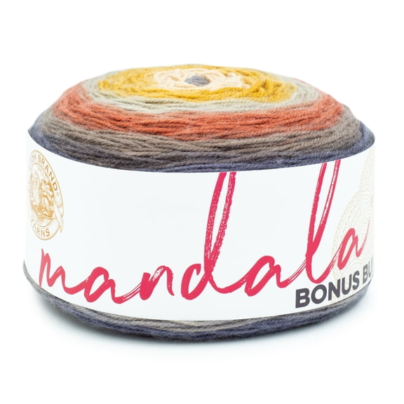 Lion Brand Yarn Mandala Bonus Bundle Centaur 125-214R Acrylic Light DK 1181yd 10.5oz Yarn