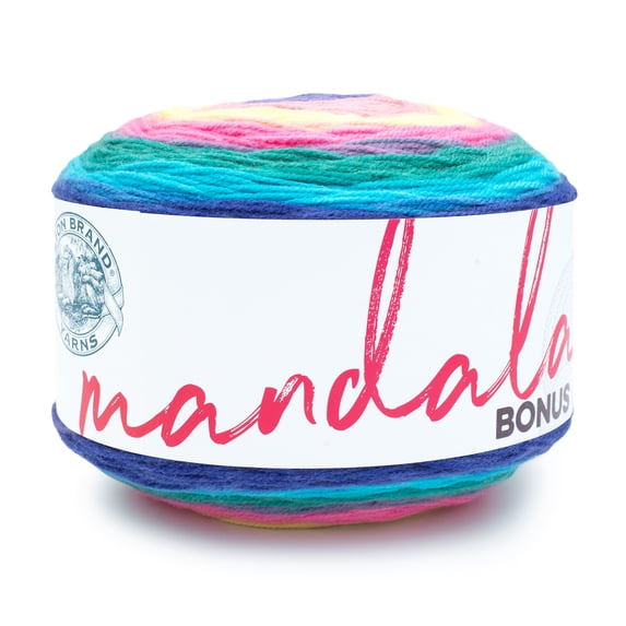 Lion Brand Yarn Mandala Bonus Bundle Wraith 125-265E Acrylic Light DK 1181yd 10.5oz Yarn