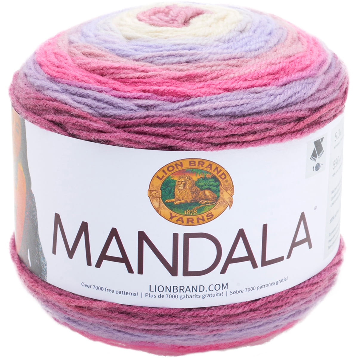 Lion Brand Mandala Fashion Yarn, Wood Nymph, 100% Acrylic, Machine