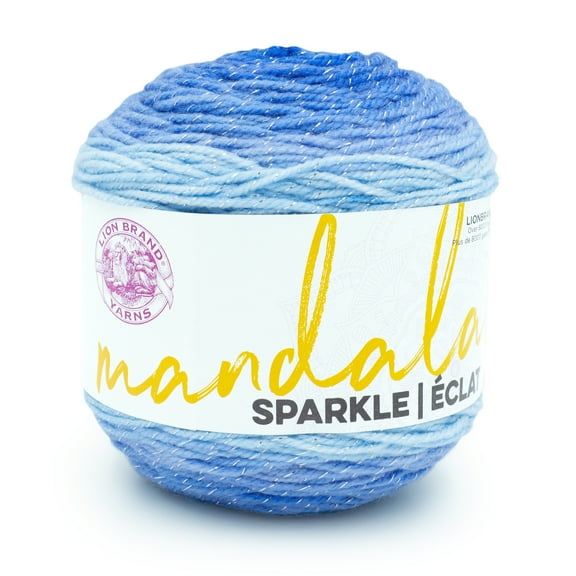 Lion Brand Yarn Mandala Sparkle Cepheus Light Acrylic Self-Striping Multi-color Yarn
