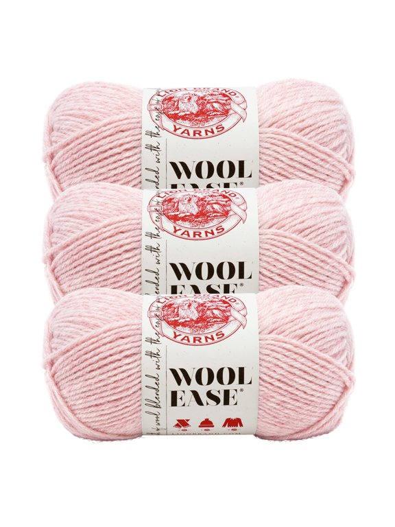 Yarn Wool-Ease Blush Heather Medium Acrylic, Wool Yarn 3 Pack