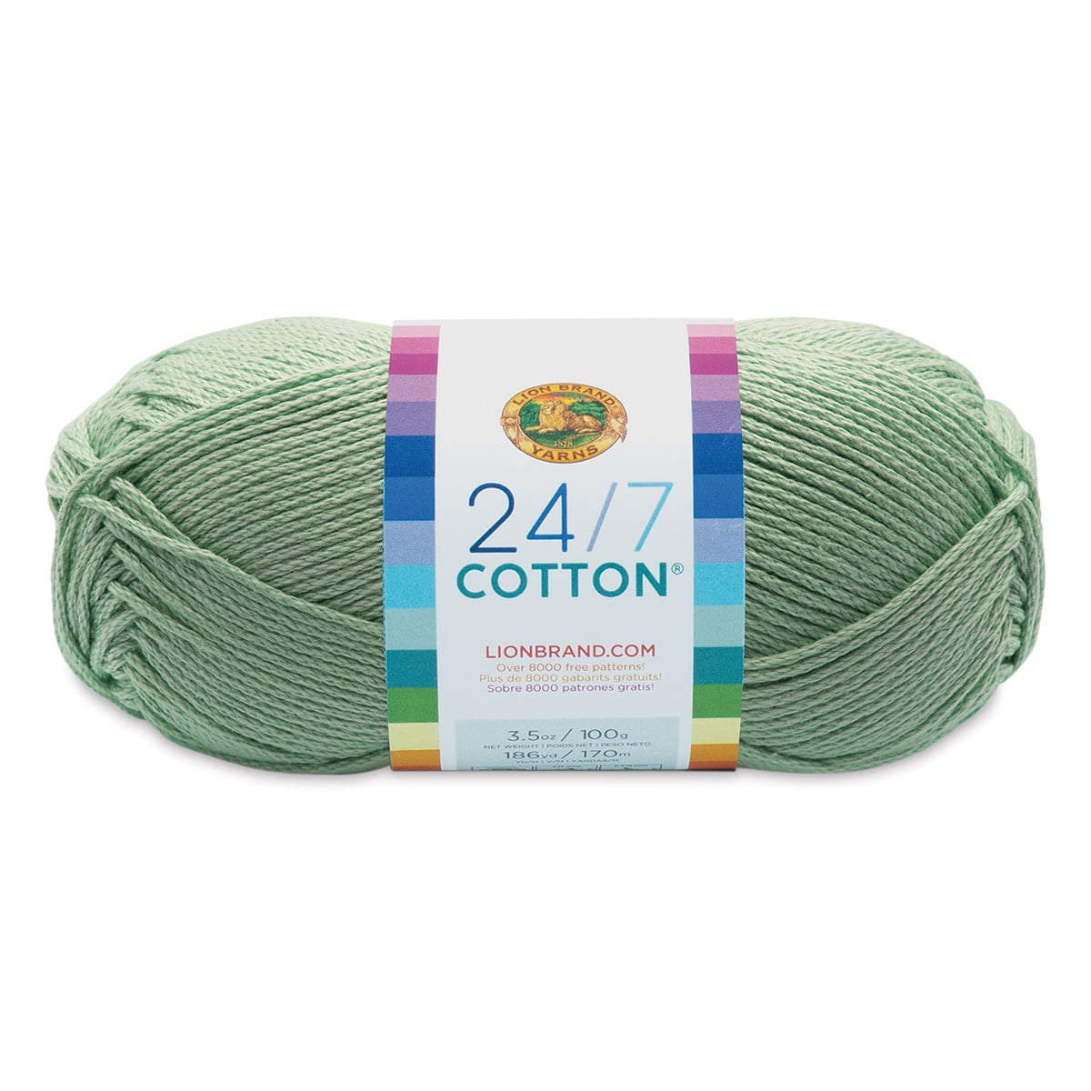 Lion Brand Mint Green Cotton Knitting Yarn, 186 yards long - Walmart.com