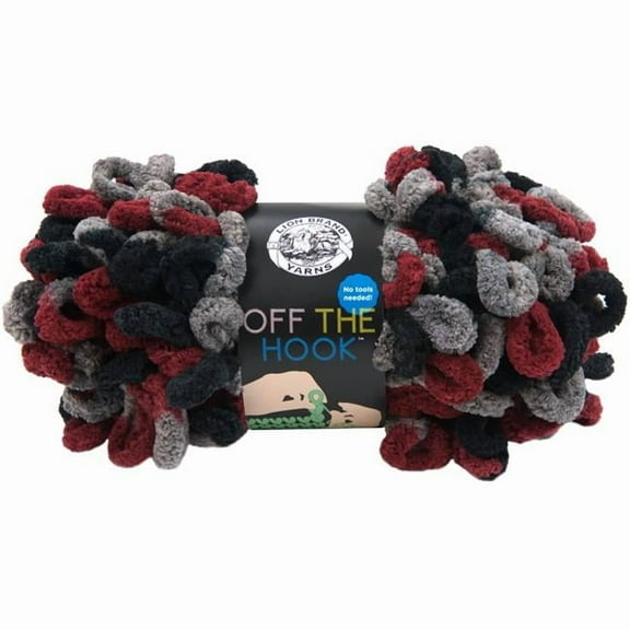 Lion Brand Off The Hook Yarn - Dark and Stormy