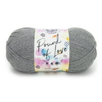 Lion Brand Yarn Pound of Love Oxford Grey 4 Medium Worsted Yarn Grey 16 oz 1020 yards
