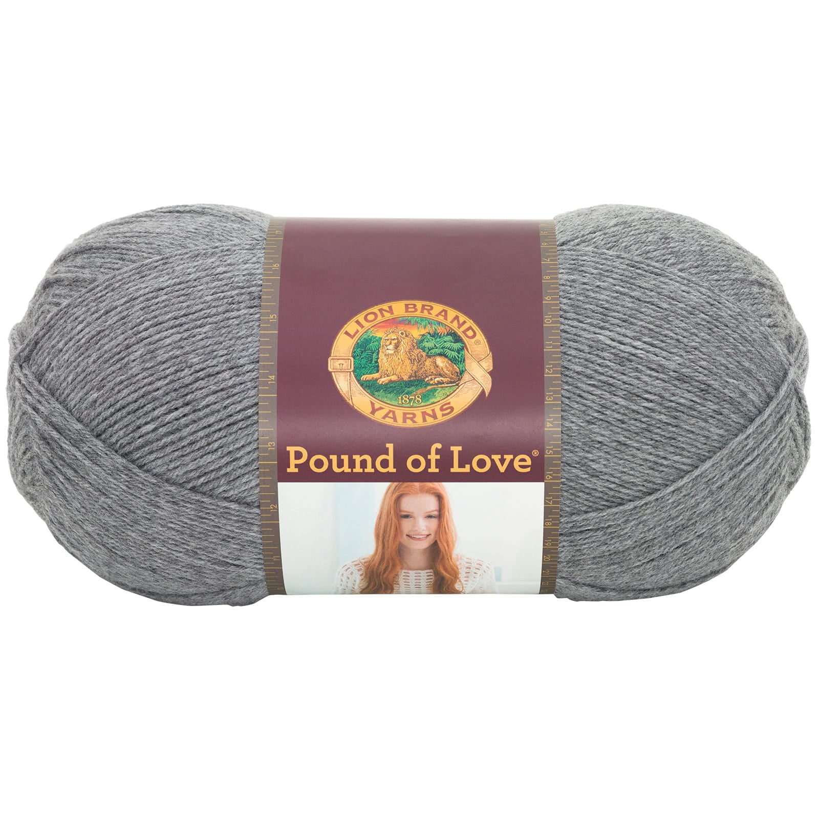 Lion Brand Pound of Love Worsted-Weight Yarn: Acrylic, Oxford Gray 