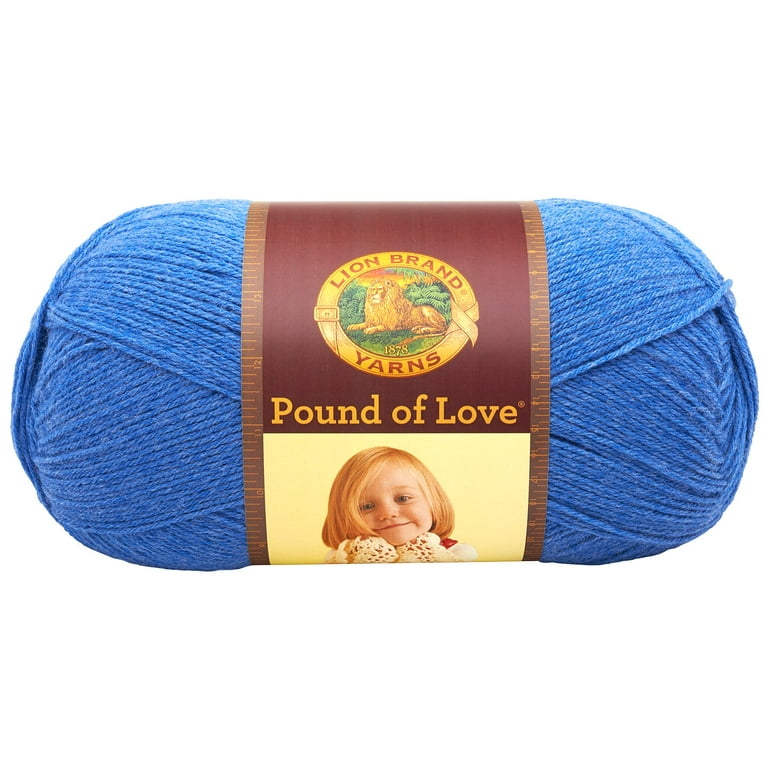Lion Brand Yarn Pound of Love, Value Yarn, Large Yarn for Knitting and  Crocheting, Craft Yarn, White