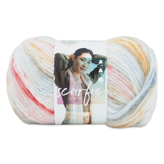 Lion Brand Scarfie Lite Yarn - Tartan, 349 yds