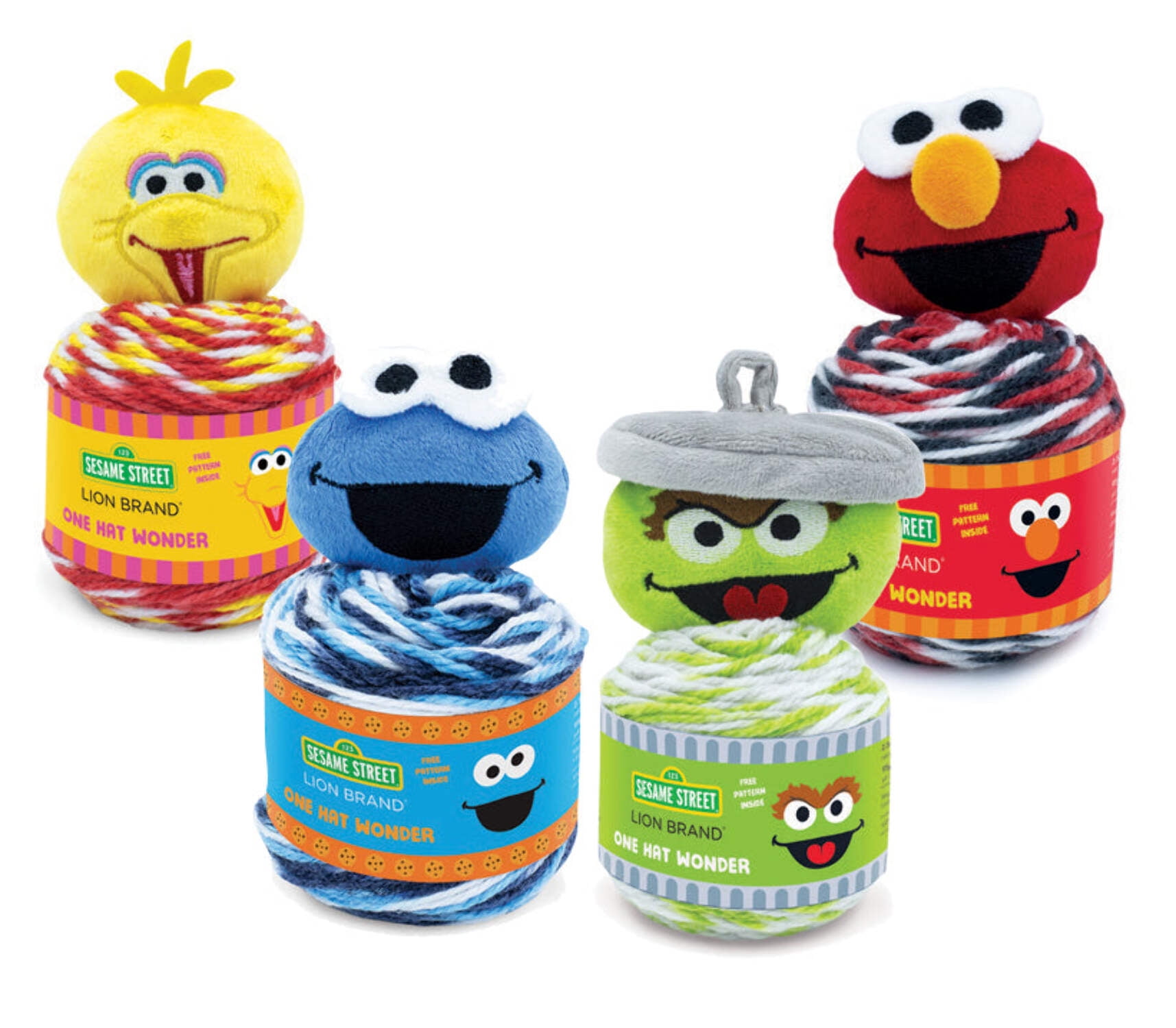 Lion Brand Sesame Street One Hat Wonder 4-Pack Yarn