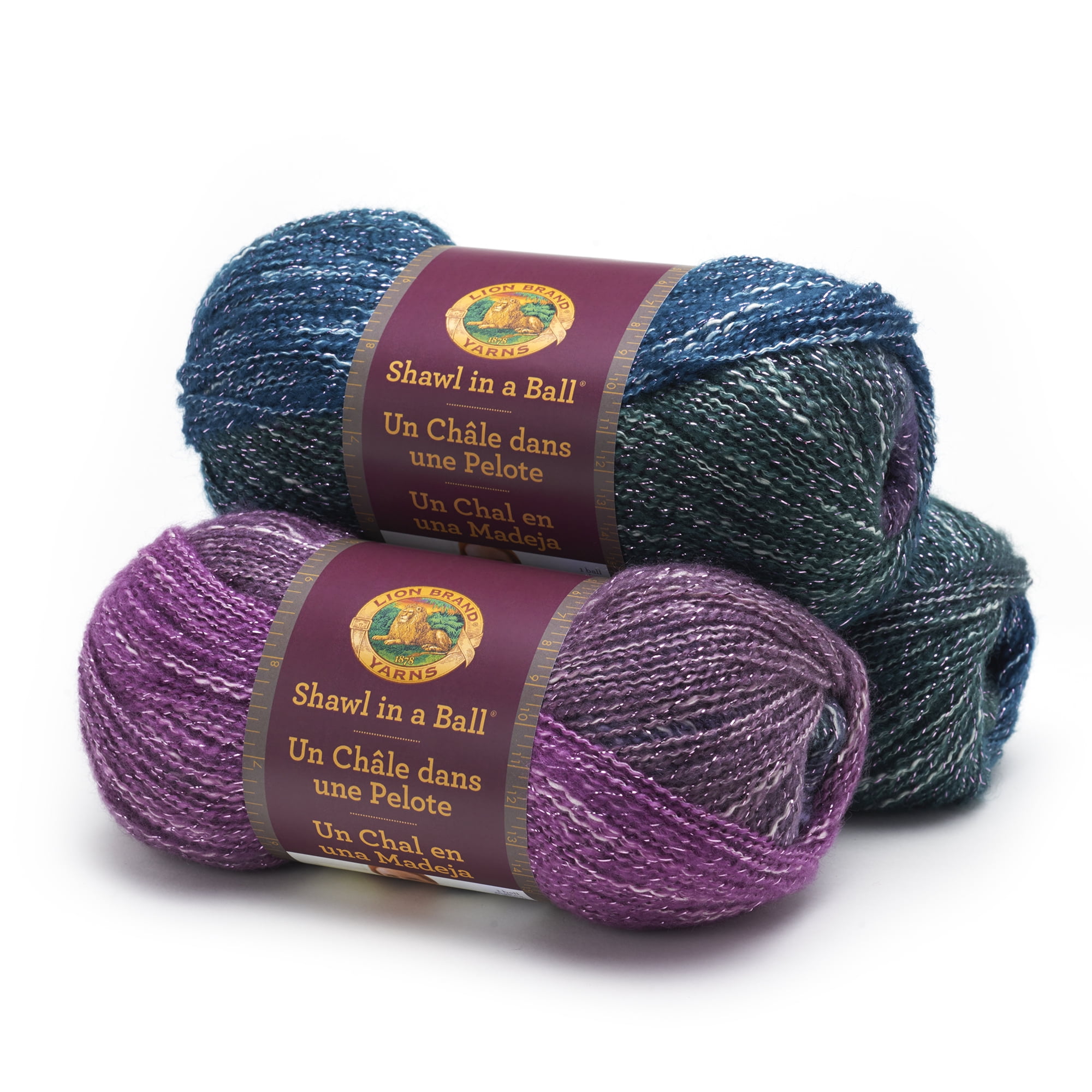 Lion Brand Shawl in a Ball Medium Acrylic Cotton Blend Lotus Blossom