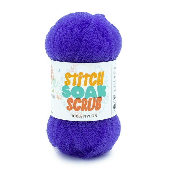 Lion Brand Stitch Soak Scrub Yarn-Sapphire