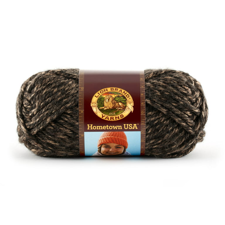 Lion Brand Super Bulky Acrylic Brown Yarn, 81 yd 