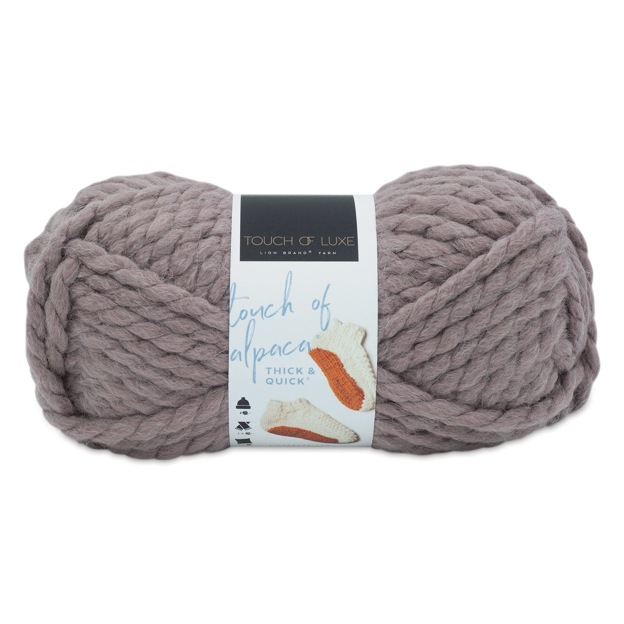 Lion Brand Yarn Touch of Alpaca Thick & Quick Yarn for Knitting,  Crocheting, and Crafting, 1 Pack, Sage