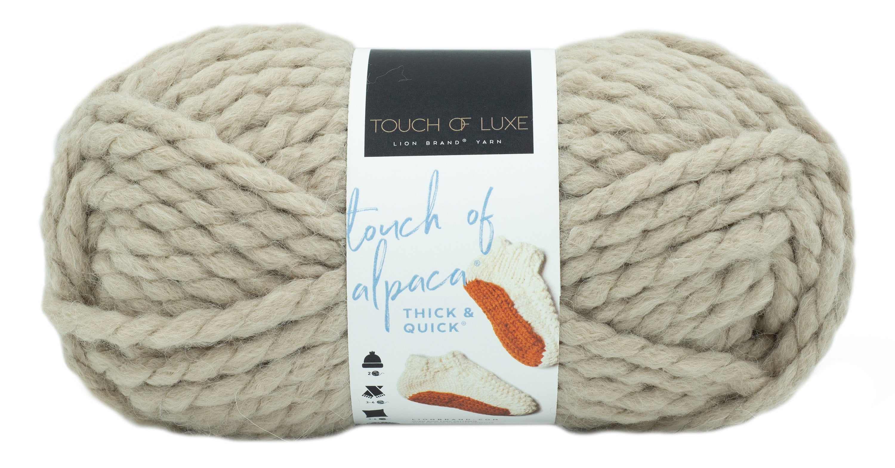 Lion Brand Touch of Alpaca Thick & Quick Yarn - Mineral, 44 yds 