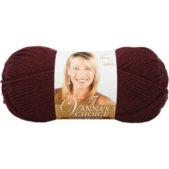 Lion Brand Vanna's Choice Yarn-Burgundy