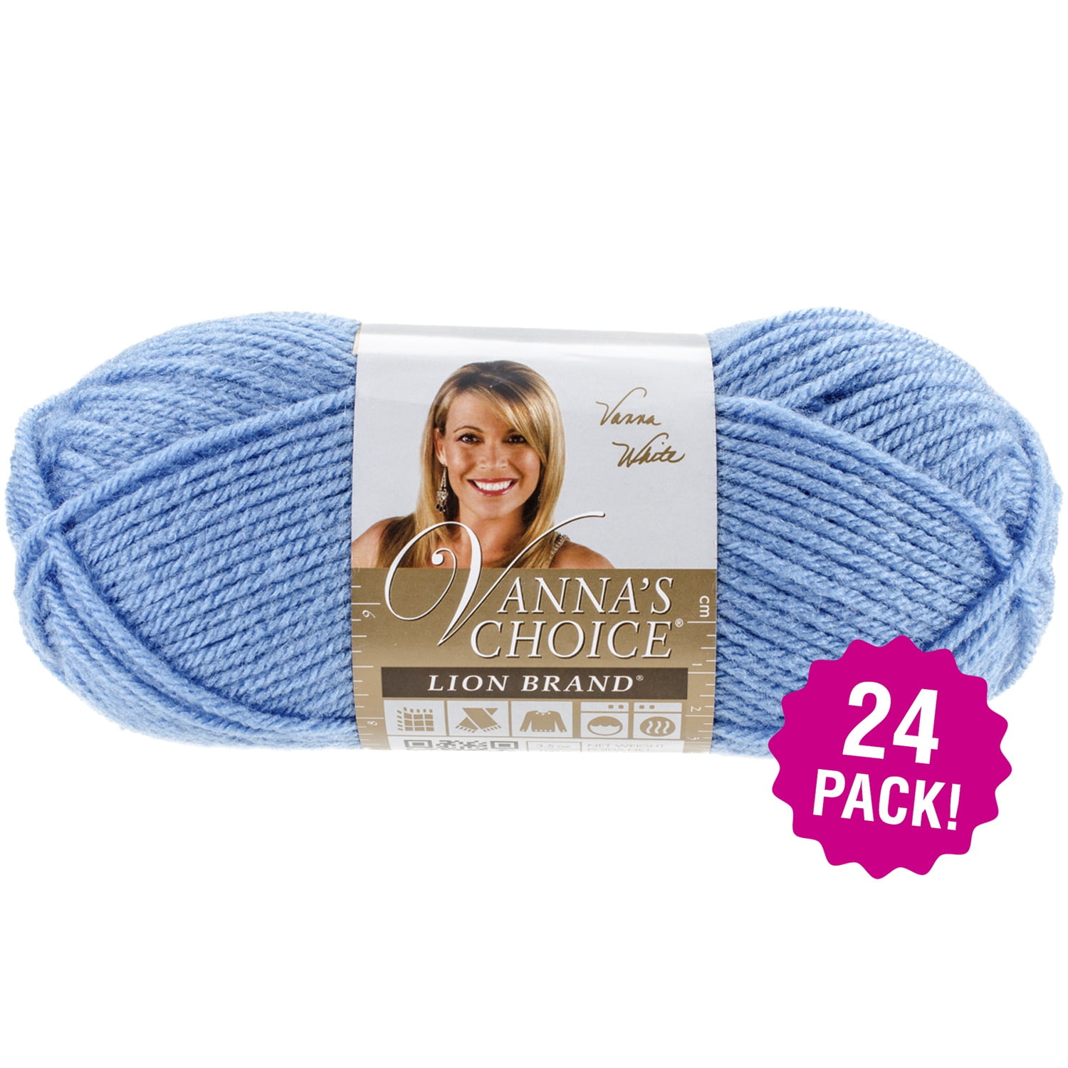 Lion Brand Vanna s Choice Yarn Sky Blue Multipack of 24