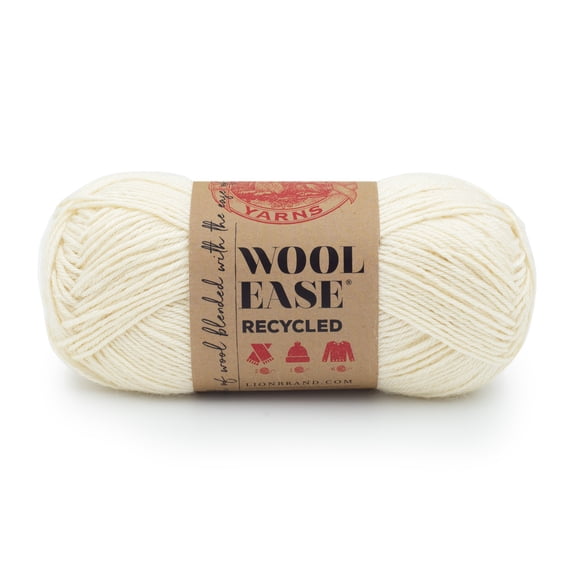 Lion Brand Wool-Ease Recycled Cream 632-098W Medium Yarn