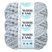 Lion Brand Yarn Wool-Ease Thick & Quick Arctic Ice Super Bulky Acrylic, Wool Yarn 3 Pack