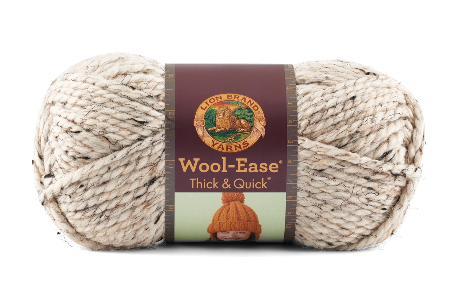 Lion Brand Wool-Ease Thick & Quick Yarn, Oatmeal, 6 oz