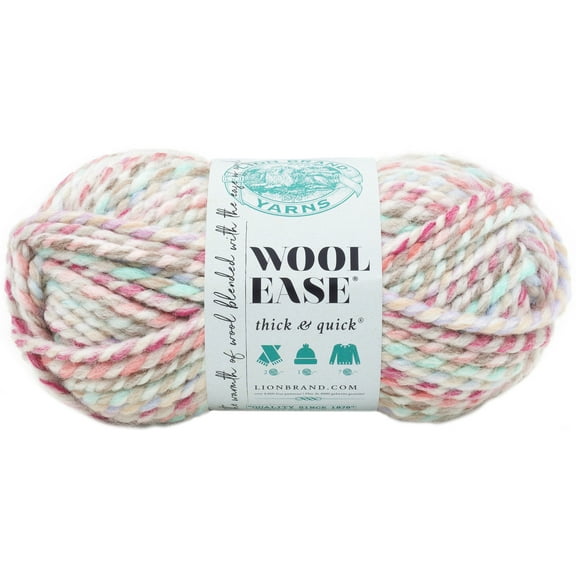 Lion Brand Yarn Wool Ease T&Q Carousel 640-619D Super Bulky Acrylic Wool 87 Yards 5 oz Yarn