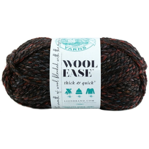 Lion Brand Wool-Ease Thick & Quick Yarn Blackstone Stripes