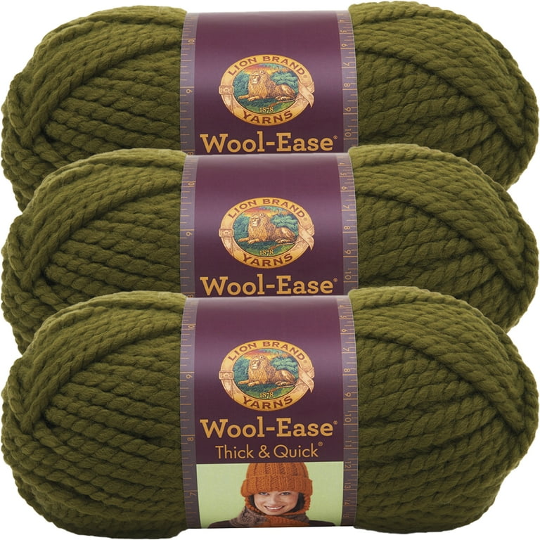 Lion Brand Wool-Ease Thick & Quick Yarn-Cilantro, Multipack Of 3 