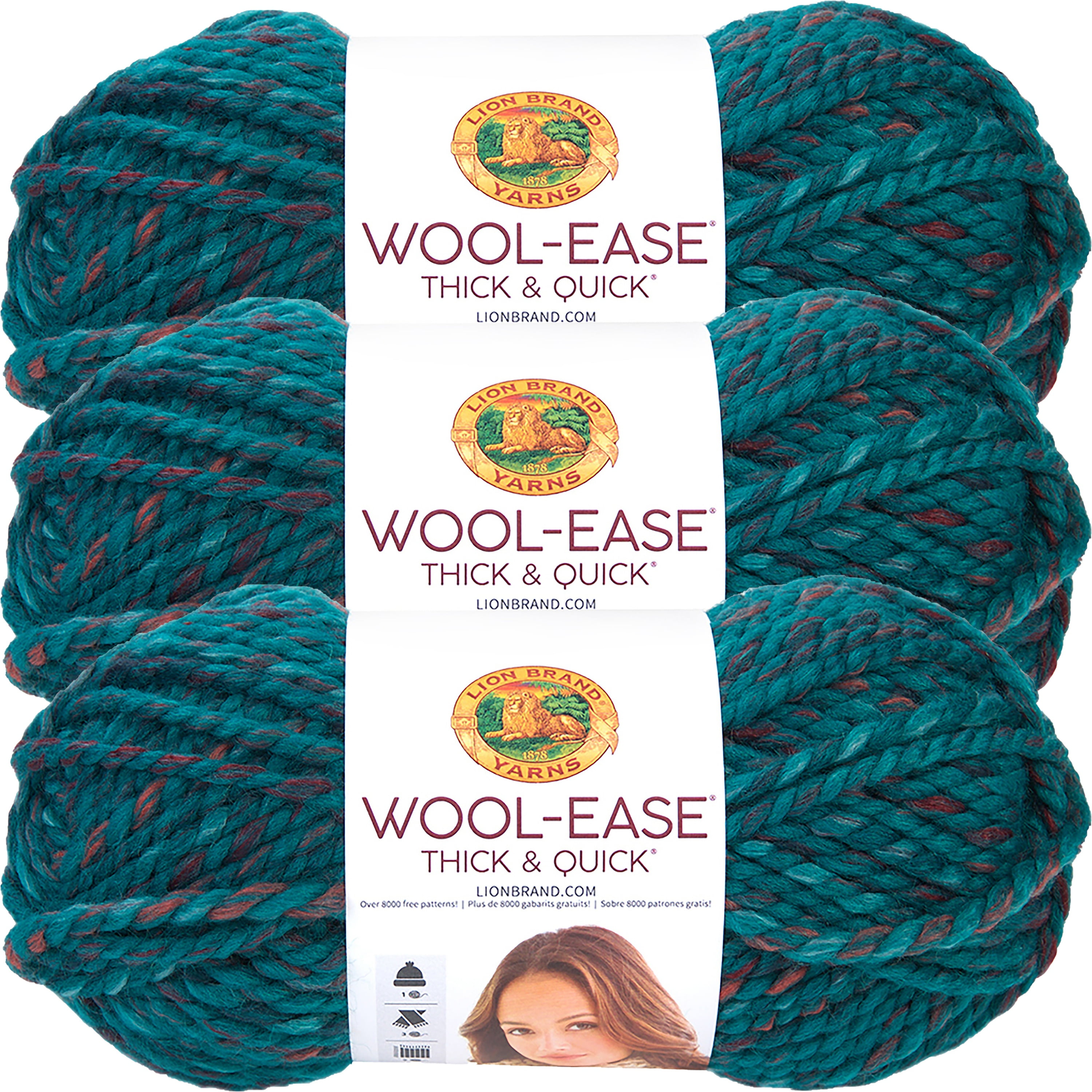 Lion Brand Wool Ease Thick & Quick Yarn - Kale