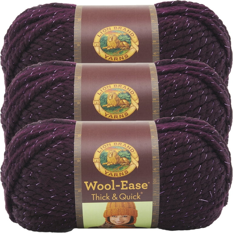 Lion Brand Wool-Ease Thick & Quick Yarn-Galaxy - Metallic, Multipack Of 3 