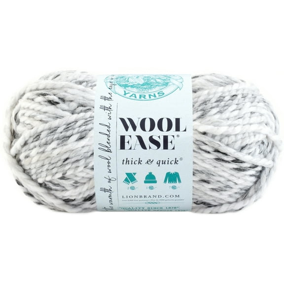 Lion Brand Wool-Ease Thick & Quick Yarn Marble Stripes