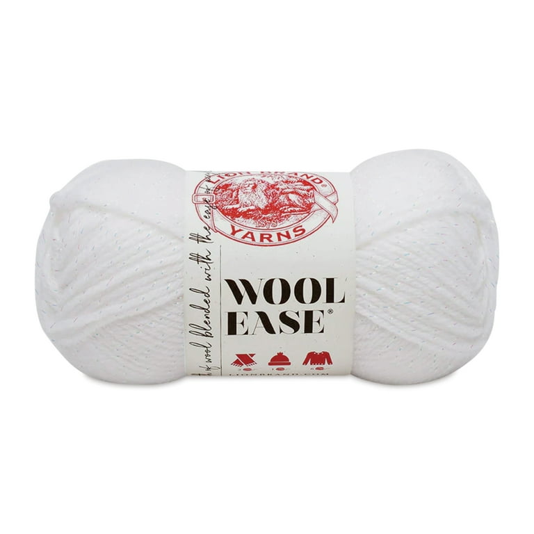 Lion Brand Wool-Ease White/Multi Classic Yarn, 197 yards 